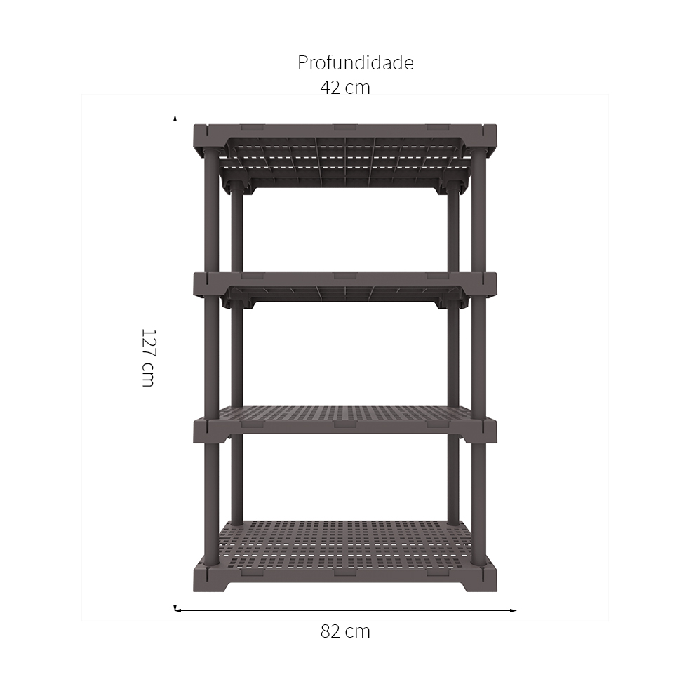 Estante Cube Cinza Mushroom (127x82 cm)