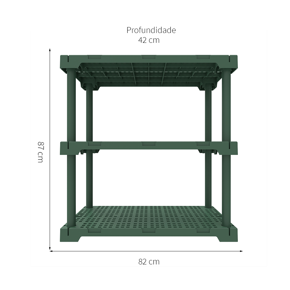 Estante Cube Verde Alecrim (87x82 cm)