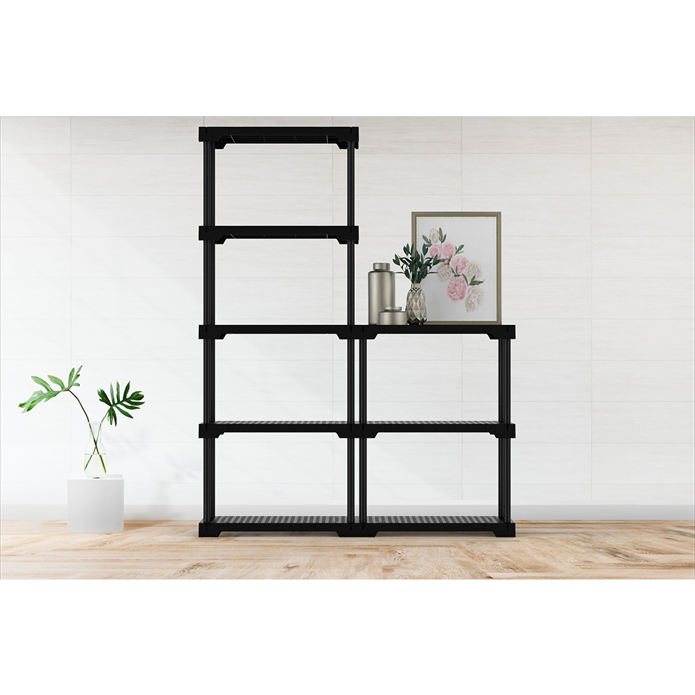 Estante Poly Preta (167x75 cm)