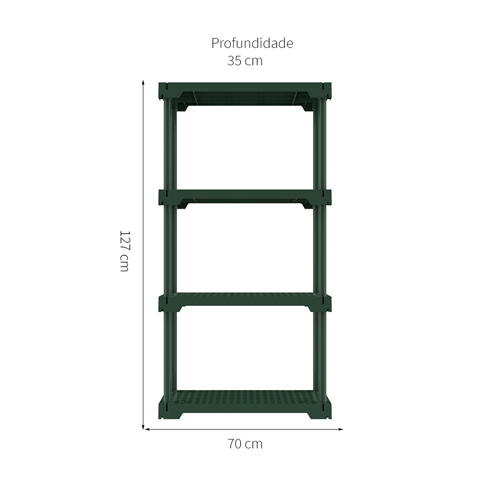 Estante Poly Verde Alecrim (127x70 cm)