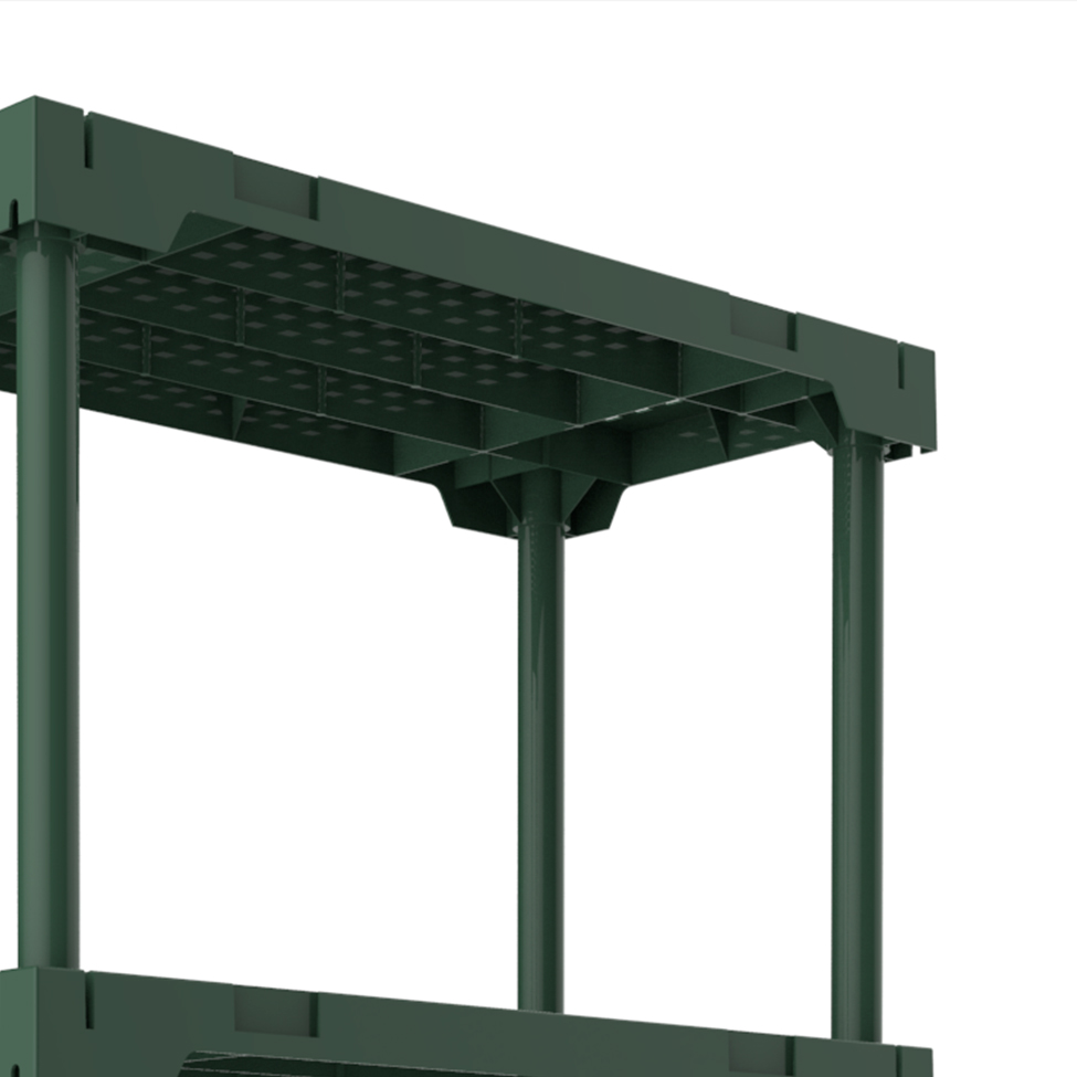 Estante Poly Verde Alecrim (127x70 cm)