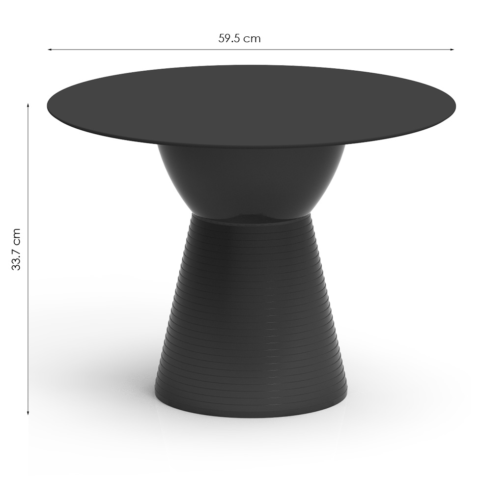 Mesa de Centro Redonda Sili Preta