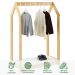 Arara Cabideiro Infantil Madeira Guarda Roupas Montessoriana Sally Natural Branco
