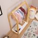 Arara Cabideiro Infantil Madeira Guarda Roupas Montessoriana Sally Natural Branco