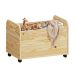 Baú de Brinquedos Organizador Rodinhas Quarto infantil Benjamin Natural