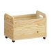 Baú de Brinquedos Organizador Rodinhas Quarto infantil Benjamin Natural