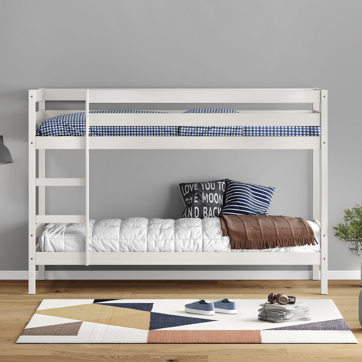 Beliche Infantil Branco Madeira com Grade de Proteção Felix