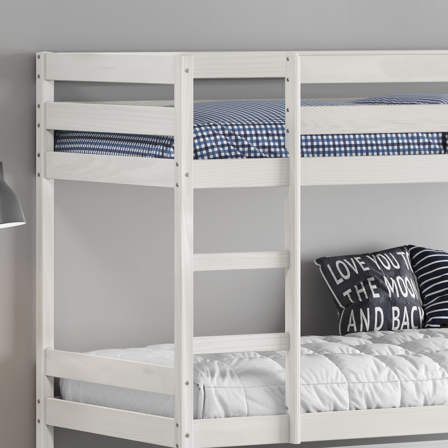 Beliche Infantil Branco Madeira com Grade de Proteção Felix