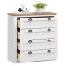 Cômoda Organizadora Madeira 4 Gavetas Bolton Branco Madeirado