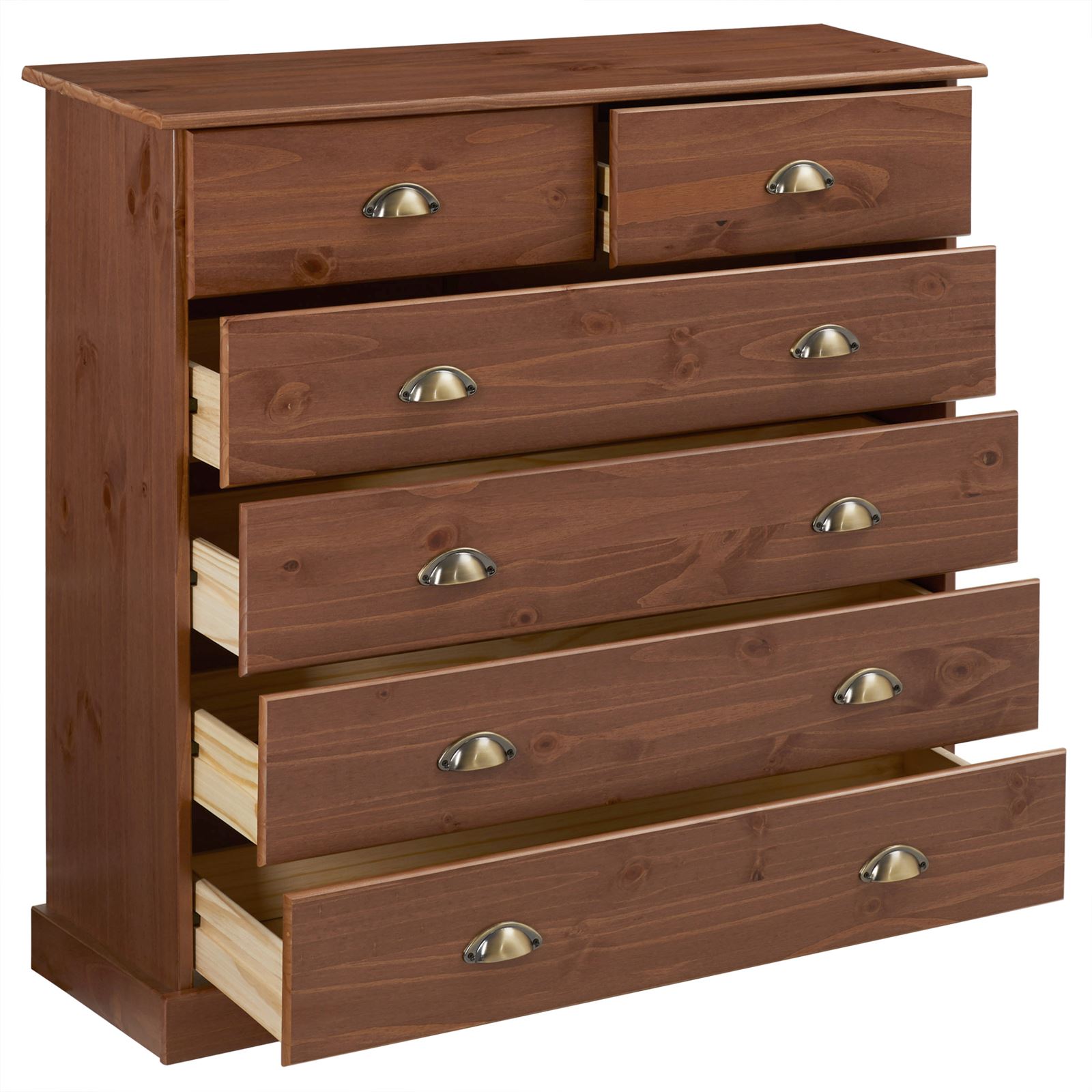 Cômoda Organizadora Madeira 6 Gavetas Paris Castanho