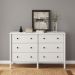 Cômoda para Quarto Madeira 6 Gavetas Moderna Apoana Branco