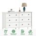 Cômoda para Quarto Madeira 6 Gavetas Moderna Apoana Branco