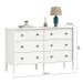 Cômoda para Quarto Madeira 6 Gavetas Moderna Apoana Branco