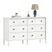 Cômoda para Quarto Madeira 6 Gavetas Moderna Apoana Branco