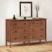 Cômoda para Quarto Madeira 6 Gavetas Moderna Apoana Castanho