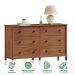 Cômoda para Quarto Madeira 6 Gavetas Moderna Apoana Castanho