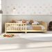 Cama  Montessori Casal Infantil Grade Madeira Chão Natural Eva
