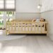 Cama  Montessori Casal Infantil Grade Madeira Chão Natural Eva