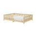 Cama  Montessori Casal Infantil Grade Madeira Chão Natural Eva