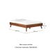 Cama Casal De Madeira Escandinava Futon Pés Inclinados Castanho Karri
