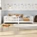 Cama Casal Infantil Grade Montessori Madeira Chão Branco Eva