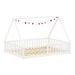 Cama Casal Infantil Montessori Branco Madeira Casa com Estrado Ravi