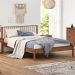 Cama Casal Queen de Madeira Maciça Moderna Apoana Castanho