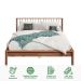 Cama Casal Queen de Madeira Maciça Moderna Apoana Castanho