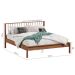 Cama Casal Queen de Madeira Maciça Moderna Apoana Castanho