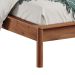 Cama Casal Queen de Madeira Maciça Moderna Apoana Castanho