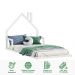 Cama Casinha Infantil Branco Madeira Montessoriana de Chão Eloa