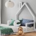 Cama Casinha Infantil Branco Madeira Montessoriana de Chão Eloa