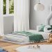 Cama Casinha Infantil Branco Madeira Montessoriana de Chão Eloa