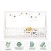 Cama Infantil Madeira Branco Grade Montessori Casinha de Chão Nicolas
