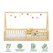 Cama Infantil Montessoriana Solteiro Madeira Casinha de Chão Nicolas Natural
