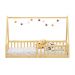 Cama Infantil Montessoriana Solteiro Madeira Casinha de Chão Nicolas Natural