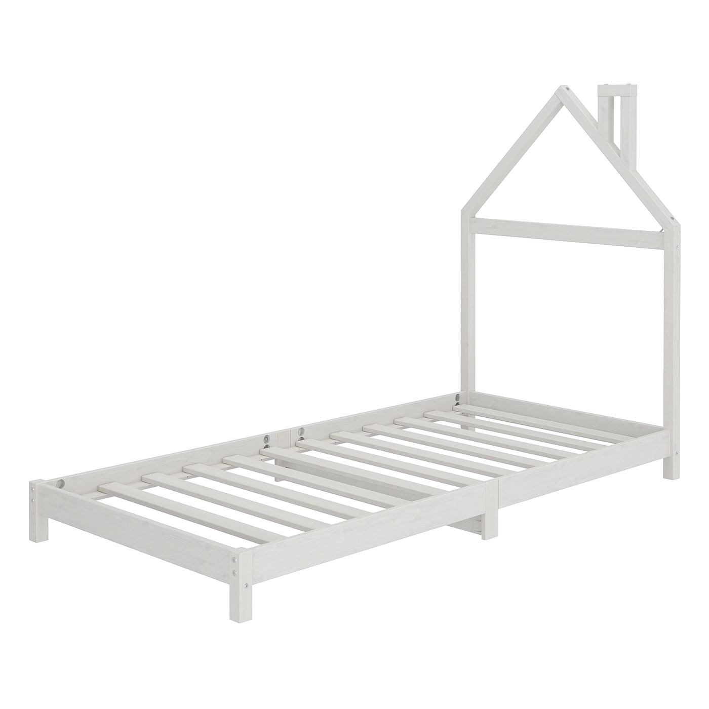 Cama Infantil Montessoriana de Madeira Maciça Liz Branco