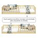 Cama Infantil Solteiro Chão com Grades Montessoriana Gustavo Natural