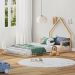Cama Infantil Solteiro Madeira Montessoriana de Chão Eloa Natural