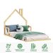 Cama Infantil Solteiro Madeira Montessoriana de Chão Eloa Natural