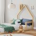 Cama Infantil Solteiro Madeira Montessoriana de Chão Eloa Natural