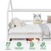 Cama Montessoriana Madeira Maciça Casa com Estrado Clia Branco