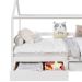 Cama Montessoriana Madeira Maciça Casa com Estrado Clia Branco