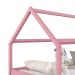 Cama Montessoriana Madeira Maciça Casa com Estrado Clia Rosa