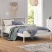 Cama Queen Casal de Madeira Maciça Moderna Apoana Branco