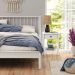 Cama Queen Casal de Madeira Maciça Moderna Apoana Branco