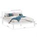 Cama Queen Casal de Madeira Maciça Moderna Apoana Branco