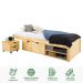 Cama Solteiro Madeira Multifuncional Com Mesa de Cabeceira Sabrina Natural