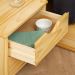 Cama Solteiro Madeira Multifuncional Com Mesa de Cabeceira Sabrina Natural