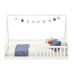 Cama Viúva Infantil Montessori Branco Madeira Casa com Estrado Stella